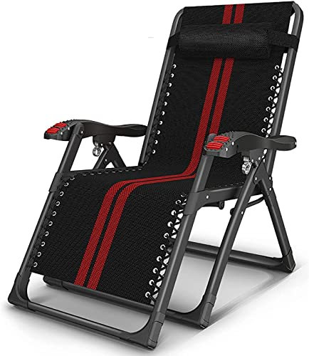 DDKYHU Zero Gravity-Gartenstuhl, zusammenklappbarer Liegestuhl, Terrassen-Chaiselongue für drinnen und draußen, tragbarer Balkon, Freizeit-Rückenlehne, bequemer Lazy Chair, B, das Neue (A)