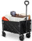 Faltbarer Wagen mit Rädern, zusammenklappbarer Wagen mit verstellbarem Griff, 70L und 550LB große Kapazität, für Einkaufen, Camping, Garten, Strand und Outdoor-Sport (schwarz)