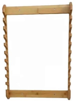 Angelrutenhalter An der Wand montiertes Angelruten-Aufbewahrungsregal aus Holz, Angelruten-Ausstellungsregal, Aufbewahrungsregal, Angelzubehör-Shop-Ausstellungsregal, Angelausrüstungsständer