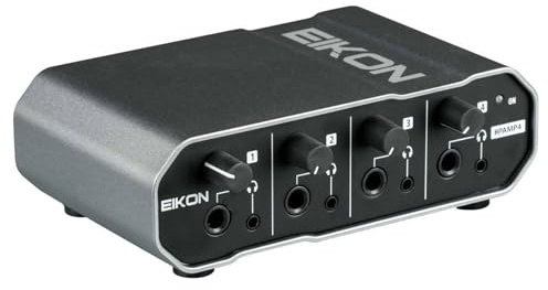 PROEL Eikon HPAMP4 - Amplificatore per Cuffie a 4 canali con Segnale in Ingresso Mono o Stereo, Nero.