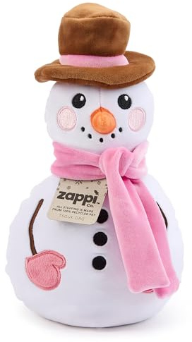 Zappi Co Muñeco de peluche con forma de mujer de las nieves, suave y tierno, decoración navideña Frostina (25 cm de altura), perfecto para decoración festiva y relleno de calcetines