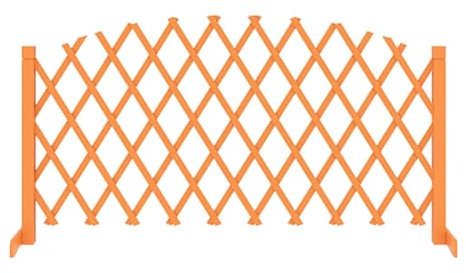 GOCHUSX Versenkbarer Holzzaun, Sichtschutzzaun-Trennwand, Ausziehbarer Gartenzaun, Freistehende Ausziehbare Terrassenzaunelemente Dekorativ Für Den Hausgarten(Orange,84x160cm)