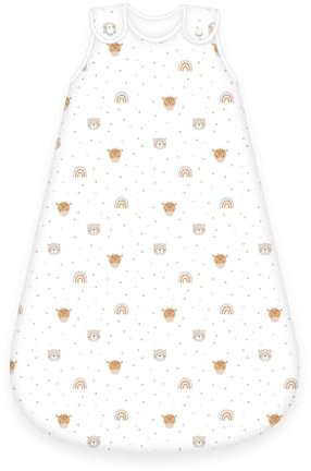 Herding babybest Baby-Schlafsack, Little Friends, 60 cm, Seitlich umlaufender Reißverschluss und Druckknöpfe, Obermaterial 100% Baumwolle, Füllung: 100% Polyester