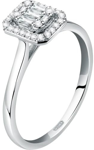 CHRIST Damen-Damenring 585er Weißgold 1 Diamant 60, Weißgold 32027769