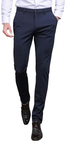 MEIION montalpin Mont Alpin Chino Confort+ – Ne Serre Pas, ne se froisse Pas Pantalon de Costume Homme Élastique Slim Fit Classique Couleur Unie pour Un Style Business Élégant et Confortable