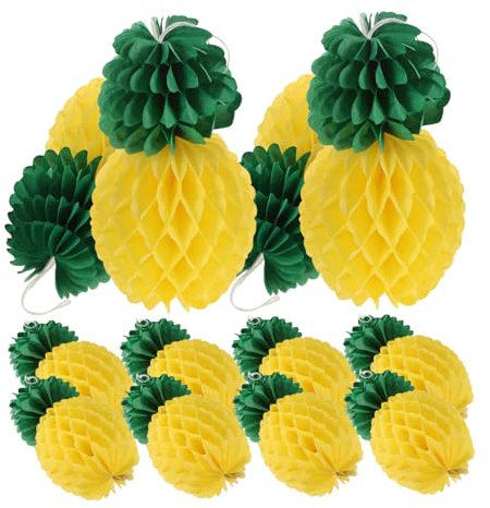 MAGICLULU 1 Satz Szenenlayout Wabenfrucht Geburtstagsdekoration Gebutagsdeko Wabenball Papierananas Zubehör Für Die Sommerparty Jack Wabenfruchtdekorationen Papierhandwerk Schmücken 9 Stück