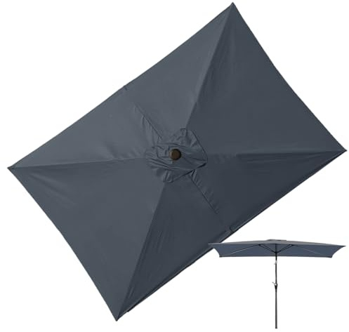 Auvent de rechange rectangulaire pour parasol déporté robuste pour terrasse, jardin et extérieur 2 x 3 m