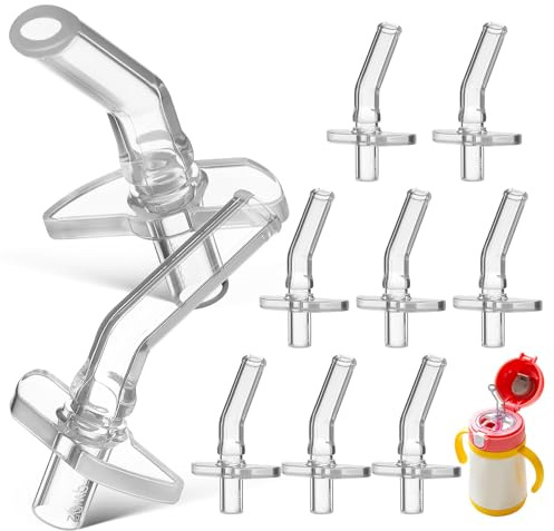 Stobaza 10 Pezzi Testine Ricambio Silicone Trasparente Per Cannuccia Borraccia Bambini Universale 47 Design Antigoccia Accessori Sostitutivi Per Borracce Termiche E Bottiglie Acqua