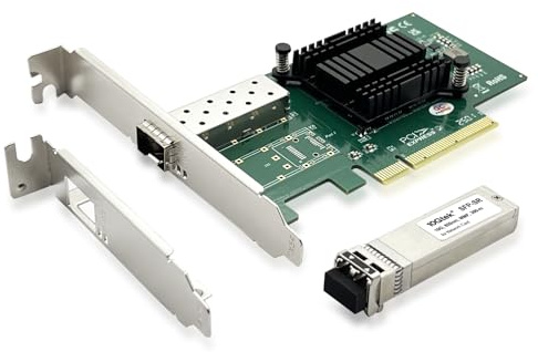 10Gtek Nätverkskort SFP+ 10 Gb SFP+ Port, 82599EN Controller, Jämför med X520-DA1(E10G42BTDA), medföljer en SFP+ SR-modul (MMF, 850nm, 300 m)