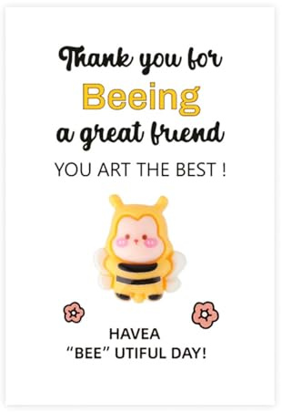 Fakcrkun Pocket Hug Gift, Mini Pocket Hug Bee with Positive Card, Funny Emotional Support Gift, Good Luck Present for Lovers, Friend, Birthdays, Weddings, Valentines