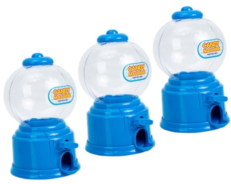 SMASOLO 3 Piezas Mini Máquina de Dulces Plástica para Dispensador Compacto de Chicles para Escritorio Divertido Vending Portátil para Fiestas y Decoración