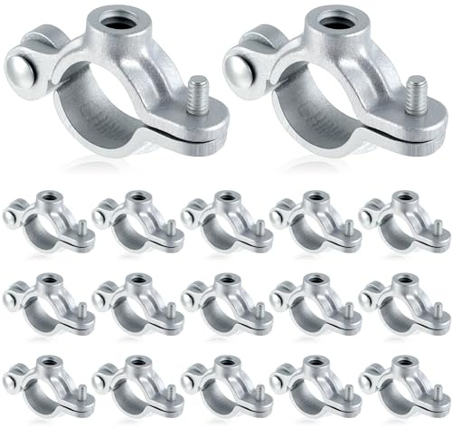 Otoolling 20 Pack 1/2 Split Ring Pipe Hanger for Thread Rod Galvanized Iron Mounting Bracket Support for Tubing Wall Ceiling Mount Combination Industrial Decor