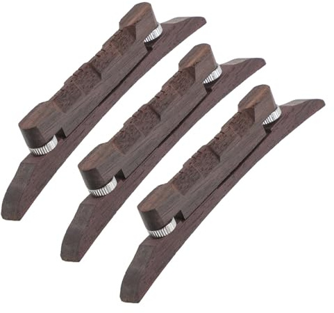 TOYANDONA 3 Piezas Clave de Mandolina de Madera de Reemplazo de Puente Ajustable para Mandolina Puente de Hueso Acústico Accesorio para Instrumentos Musicales para Reparación y Uso