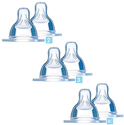 MAM Seiden Sauger 6er Set // Große 2 (4 M+) Größe 3 (6M+) Große 4 Tropffrei, ab 4+ Monate