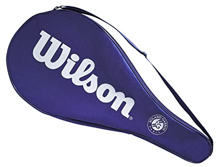Wilson Roland Garros Tennis Racket Cover, For one adult racket, Polyester, Blue (WR8402701001)