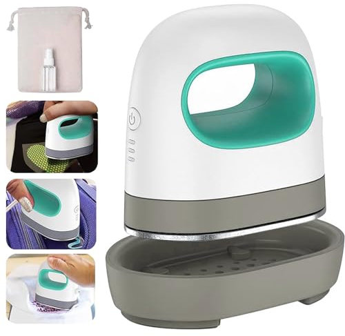 Henzin Transferpresse Plotter Mini Hitzepresse Heißpresse für DIY,Tragbares Mini Easy Presse Transferpresse Druckpressen für Kleidung,T-Shirts, Schuhe, Hüte -Grün