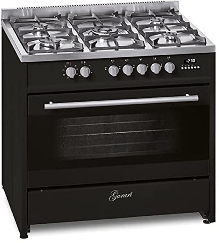 GURARI GCH E 911 BL, Centre de cuisson électrique à gaz 90 cm/Range Coocker / 121L / 8 fonctions/Air chaud/Gril/ 5 brûleurs haute qualité/ 4 kw WOK/Gaz naturel/Gaz propane