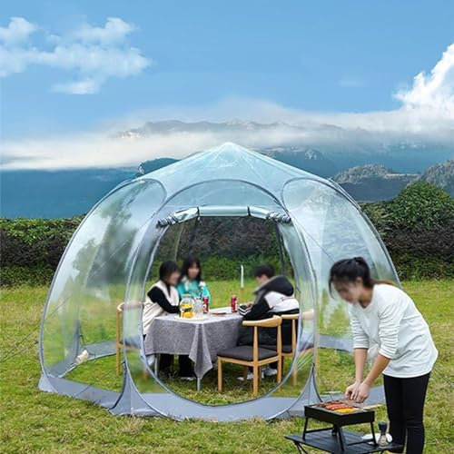 Bubble Tent Pop Up Pavillon, 5-7 Personen Iglu Kuppel Garten Terrasse Baldachin Überdachung Überdachung Große Premium Übergröße Instant Gewächshaus Wetter Pod
