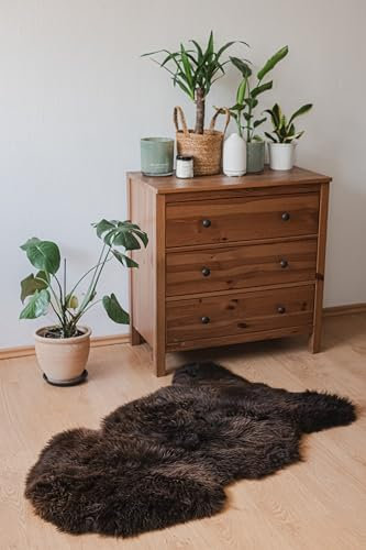 CAWI Peau de mouton naturellement tannée pour plus de confort et de décoration | Isolation thermique | Polyvalente | Décoration pour tout intérieur