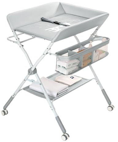 Mesa para Cambiar pañales, Mesa para Cambiar pañales, Mesa para Cambiar pañales portátil, Mesa para Cambiar pañales, Estación portátil para el Cuidado de pañales con Almohadilla de PVC, Bañera Buena