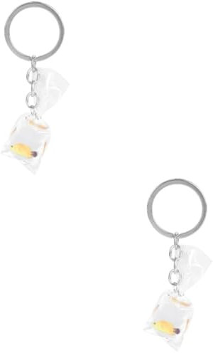 TENDYCOCO 2 Stück Tropischer Fisch Schlüsselanhänger Handtasche 3D Wasserbeutel Anhänger Fisch Schlüsselanhänger Handtaschen Fisch Wasserbeutel Schlüsselanhänger Schlüsselanhänger