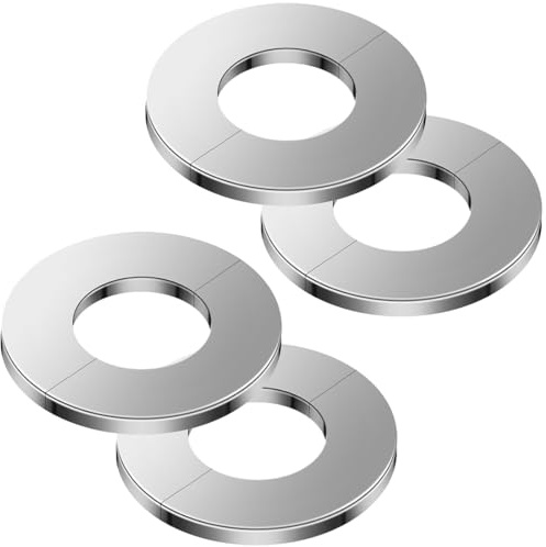 JEYORZY 4 Pcs Rosetten Abdeckung FüR Rohre, 26mm Rosetten Abdeckung Wasseruhr Abdeckrosette Edelstahl Rohrmanschetten Heizungsrohr Abdeckung Geteilte Rohrabdeckung Ventilkappe Rosette