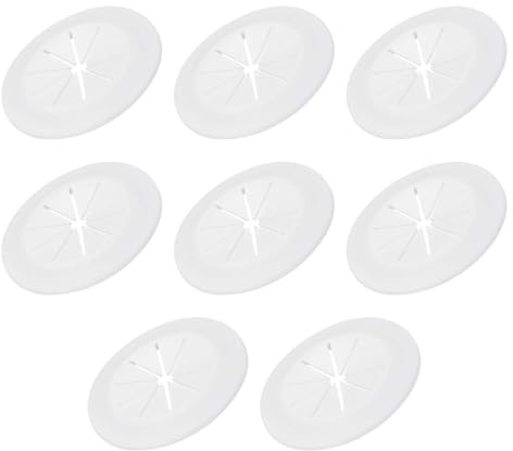 PATIKIL Desk Grommet 1-9/16, 8 Pcs Round Cable Grommet Cord Hole Cover with Adhesive Tape Flexible Table Wire Organizer for Office Home Table Countertop, White