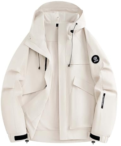 Veste de ski pour homme - Manteau d'hiver chaud coupe-vent à capuche pour le travail et le snowboard