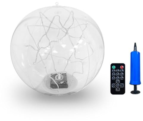 FytStycale Luz para Piscina Inflable Solar Esfera Flotante Lámpara Impermeable Globo Decorativo Luz Flotante Multicolor sin Cables y Recarga Adecuada para, Cálido, 1 PACK
