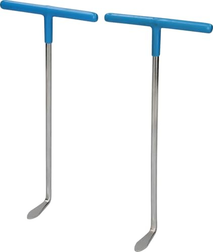 BRILLIANT TOOLS BT601050 Auspuff-Ziehhaken-Satz, 2-tlg [Powered by KS TOOLS], Blau Silber
