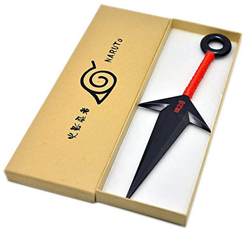 upain Naruto PVC Big Kunai Props Japanese Ninja Cosplay Accessories(red)