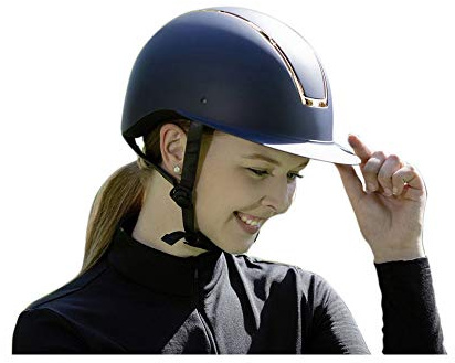 HKM Lady Shield Reithelme 6979 Dunkelblau/Rosegold M=55-57cm