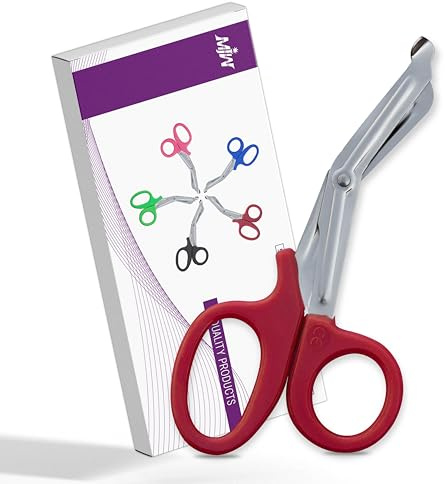 Paramedico Veterinario Emt Trauma Shear Infermiera Scissor Utility Benda forbici Fire Rescue First Aid Forbici CE Forbici da cucina per uso domestico -Rosso 7,5