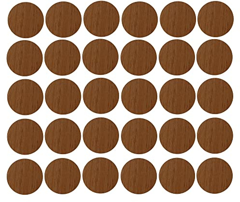 cyclingcolors 30x Abdeckkappen Selbstklebend 20 mm Schrank Regal Bohrloch Abdeckung zum kleben schutzkappen, Walnussbraun
