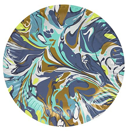 Talking Tables Piatti di carta oro e blu – Confezione da 12 stoviglie usa e getta per feste di compleanno, Natale, Capodanno | Stampa unisex in marmo vorticoso