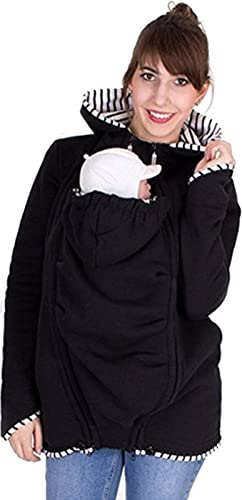 Multifunktion Umstands-Hoodie 2 In 1 Reißverschluss Soft Mit Kapuze Langarm Umstandsjacke Mit Abnehmbar Herbst Und Winter Freizeitjacke Baumwolle Tragejacke 2,M