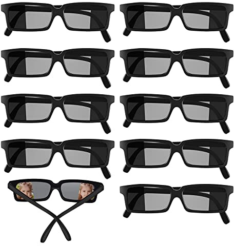 DOYUKY 10 Stücke Agent Brille Rückansicht Brille Detektiv Brille Spionagebrille Polizei Geheimagent Sonnenbrille Spiegel Partybrillen Kostüm Brille Zubehör für Kinder und Erwachsene Geburtstagsfeier