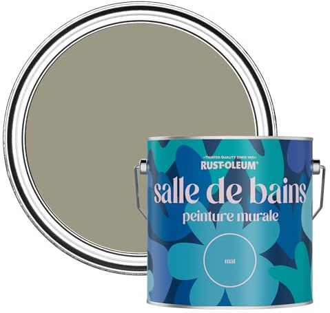 Rust-Oleum Mid Green Water-Resistant Bathroom Wall & Ceiling Paint - Green 2.5L