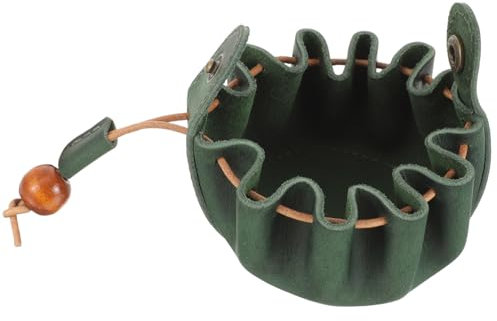 VICASKY Würfeltasche Leder Kordelzug Trinkbar Spielwürfel Aufbewahrung Münzbeutel Schmucktasche Tragbar