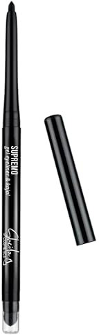 Sheila Cosmetics Supremo Eyeliner & Kajal, Matita Occhi Automatica Waterproof a Lunga Durata 20H, Colore Intenso e Tratto Ultra Preciso, Oftalmologicamente Testato, 10 Intense Black, 0.33g