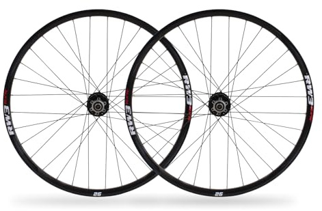 RXR Cycling Mountain Bike Wheelset 29 inch, Disc Brake Aluminum Alloy 32H for MTB Wheels,8-11speed Casstte Hubs (Black Hub, 29 Inch)