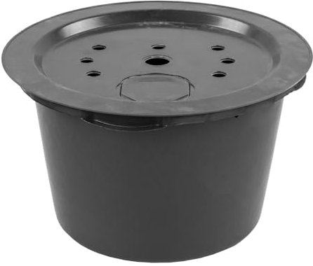 45 Litres Sump With Lid, Round Tub for Pond Pebble Pool Water Feature Reservoir – 51.5cm Diameter