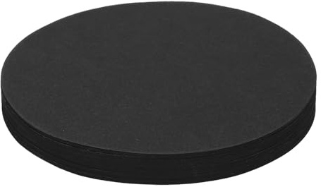 Rebower 100 Sheets Circles Cutouts Paper, 3 Inch Round Origami Cardstock Construction Paper, [for Arts DIY Crafts Art Bulletin Board Decorations ] Black
