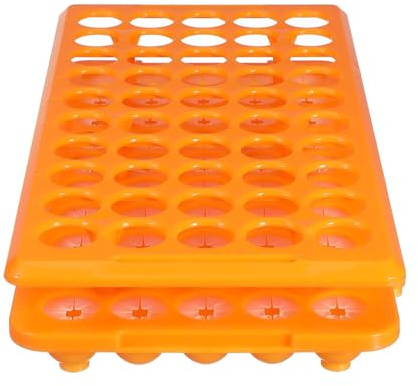 ROMISBABA Reagenzglashalter 50 Slots Für 18mm Glasröhrchen Kunststoff Labor Organizer Ständer Für Proben Multifunktionales Fläschchengestell Für Labortests Und Lebensmittelprüfungen