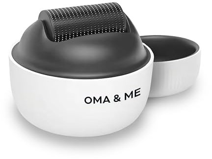 OMA & ME Derma Roller Capelli 0,5 mm – Microneedling con 1200 Microaghi – Stimola la Crescita e Riduce la Caduta dei Capelli - Routine Anticaduta Naturale e Migliora la Microcircolazione