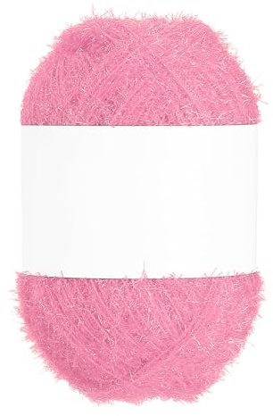PATIKIL 218 Yards Scrubbie Yarn, Sparkle Yarn Polyester Scrubbie Sparkle Red Heart Glass for Dishcloths Crocheting Knitting DIY Crafts Blanket Rug Sweater Scarf Hats, Beige