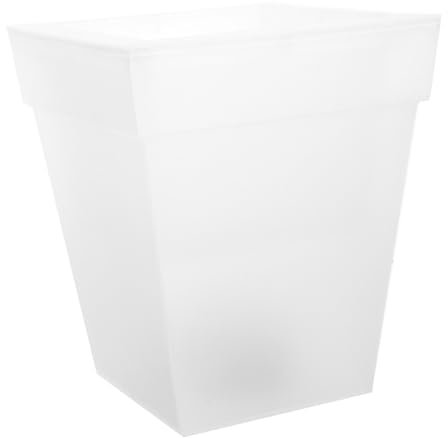 Toyvian Fioriera Ad Energia Solare Luce Bianca, Vaso Luminoso in Plastica Per Giardino e Balcone, Decorazione Cortile Esterno Atmosfera Luminosa