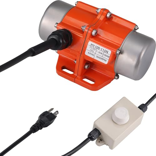 BIZOEPRO Vibrating Motor Speed Controller, 100W Mini Industrial Motor, Single Phase Aluminum Alloy, AC 110V 3600rpm Shaker Table