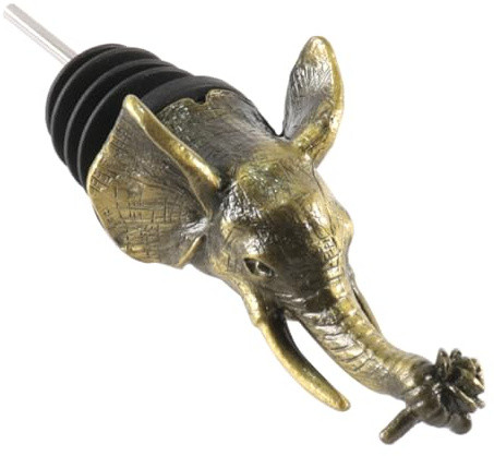 Orivin Elephant 2-in-1 Bottle Pourer and Stopper, Gifts for Men Women Elephant Lovers, Bottle Pourers Spout, Accessories Gifts, Bronze