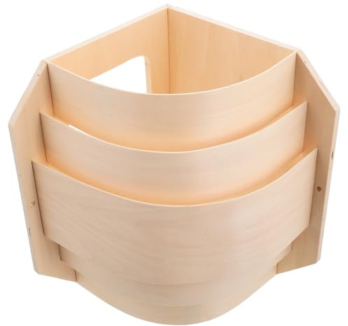 ABOOFAN Saunaleuchte mit Dünnem Holz Lampenschirm im Einzigartigen Rechten Winkel Einfache Installation und Gebrauch ohne Verformung für Sauna Raumzubehör in Heim und Hotel Saunen